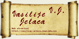 Vasilije Jelača vizit kartica